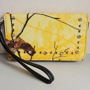P&G Collection Wristlet Wallet w/Phone Case Yellow